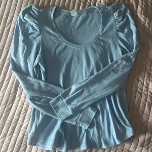 Blue Melrose and Market Blouse Top Long Sleeve